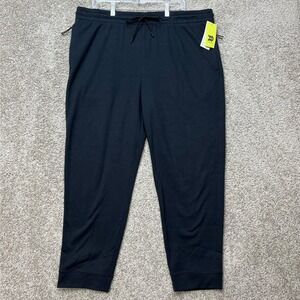 All in Motion Siro Ponte Jogger Mens XL Black Zipper Pockets Drawstring NEW